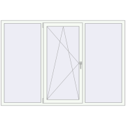 REHAU OPTIMUM EURO-DESIGN 70 2065x1425 mm RAL 9016 Traffic white two-sided