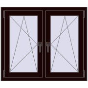 REHAU ENERGY-SAVING SYNEGO MD 1020x860 mm CHOCOLATE_BROWN dwustronny