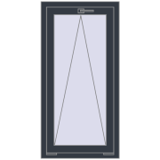 REHAU OPTIMUM EURO-DESIGN 70 600x1200 mm ANTHRACITE_GREY_STRUKTURAL two-sided