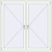 REHAU OPTIMUM EURO-DESIGN 70 1500x1500 mm RAL 9016 Traffic white two-sided