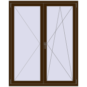 REHAU ENERGY-SAVING SYNEGO MD 1300x1600 mm DARK_OAK two-sided