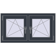 Okna skrzydłowe 990x545 mm EPSILON OPTIMA ANTHRACITE_GREY_STRUKTURAL dwustronny Okna skrzydłowe 990x545 mm EPSILON OPTIMA ANTHRACITE_GREY_STRUKTURAL dwustronny