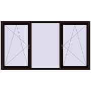 REHAU ENERGY-SAVING SYNEGO MD 2470x1340 mm BLACK_BROWN two-sided