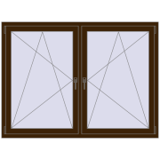 REHAU ENERGY-SAVING SYNEGO MD 1665x1190 mm DARK_OAK dwustronny