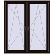 REHAU ENERGY-SAVING SYNEGO MD 1275x1490 mm BLACK_BROWN dwustronny