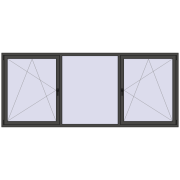 REHAU ENERGY-SAVING SYNEGO MD 3080x1290 mm BASALT_GREY two-sided