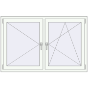 REHAU OPTIMUM EURO-DESIGN 70 1460x940 mm RAL 9016 Traffic white two-sided
