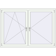 Okna skrzydłowe 1700x1200 mm EPSILON OPTIMA RAL 9016 Traffic white dwustronny