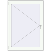 REHAU ENERGY-SAVING SYNEGO MD 950x1400 mm RAL 9016 Traffic white two-sided