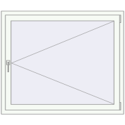 REHAU OPTIMUM EURO-DESIGN 70 1260x1060 mm RAL 9016 Traffic white two-sided