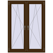 Okna skrzydłowe 1050x1460 mm REHAU ENERGY-SAVING SYNEGO MD DARK_OAK dwustronny