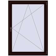 Tilt-and-Turn 1100x1500 mm REHAU ENERGY-SAVING SYNEGO MD CHOCOLATE_BROWN two-sided
