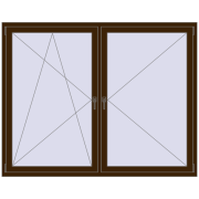 REHAU OPTIMUM EURO-DESIGN 70 1900x1500 mm DARK_OAK dwustronny