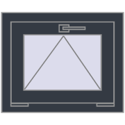REHAU OPTIMUM EURO-DESIGN 70 550x450 mm ANTHRACITE_GREY_STRUKTURAL two-sided