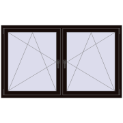 Tilt-and-Turn 1770x1055 mm REHAU ENERGY-SAVING SYNEGO MD BLACK_BROWN two-sided