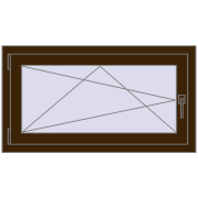 REHAU OPTIMUM EURO-DESIGN 70 1000x550 mm DARK_OAK two-sided