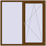 EPSILON OPTIMA 1500x1500 mm WALNUT two-sided