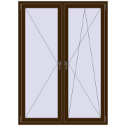 REHAU OPTIMUM EURO-DESIGN 70 1300x1800 mm DARK_OAK dwustronny