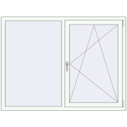 REHAU BRILLANT DESIGN 1600x1200 mm RAL 9016 Traffic white two-sided