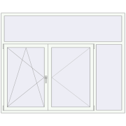 REHAU OPTIMUM EURO-DESIGN 70 2050x1660 mm RAL 9016 Traffic white two-sided