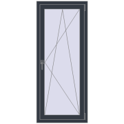 REHAU OPTIMUM EURO-DESIGN 70 650x1550 mm ANTHRACITE_GREY_STRUKTURAL two-sided