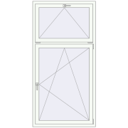 REHAU OPTIMUM EURO-DESIGN 70 1000x2000 mm RAL 9016 Traffic white two-sided
