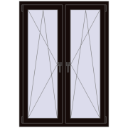 REHAU ENERGY-SAVING SYNEGO MD 1050x1490 mm BLACK_BROWN dwustronny