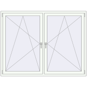 Okna skrzydłowe 1755x1355 mm REHAU ENERGY-SAVING SYNEGO MD RAL 9016 Traffic white dwustronny