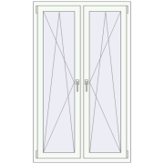 REHAU OPTIMUM EURO-DESIGN 70 1000x1650 mm RAL 9016 Traffic white two-sided