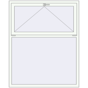 Tilt-and-Turn 1300x1600 mm REHAU ENERGY-SAVING SYNEGO MD RAL 9016 Traffic white two-sided
