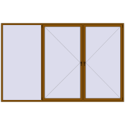 REHAU OPTIMUM EURO-DESIGN 70 3600x2300 mm GOLDEN OAK two-sided