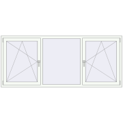 REHAU OPTIMUM EURO-DESIGN 70 2300x980 mm RAL 9016 Traffic white two-sided