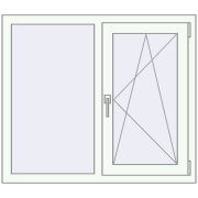 Okna skrzydłowe 1050x900 mm EPSILON OPTIMA RAL 9016 Traffic white dwustronny