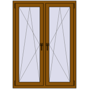 REHAU ENERGY-SAVING SYNEGO MD 1050x1430 mm GOLDEN OAK dwustronny