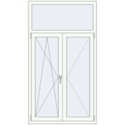 KORSA ENERGY-SAVING REHAU SYNEGO MD 1000x1800 mm