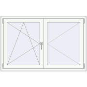 REHAU ENERGY-SAVING SYNEGO MD 1400x900 mm RAL 9016 Traffic white two-sided