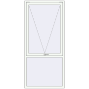 REHAU ENERGY-SAVING SYNEGO MD 1000x2200 mm RAL 9016 Traffic white two-sided