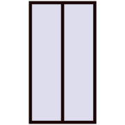 REHAU ENERGY-SAVING SYNEGO MD 1100x2000 mm CHOCOLATE_BROWN two-sided