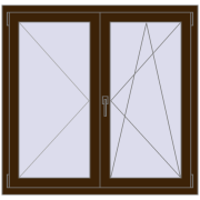 REHAU ENERGY-SAVING SYNEGO MD 1170x1130 mm DARK_OAK two-sided