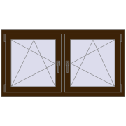 REHAU ENERGY-SAVING SYNEGO MD 1290x695 mm DARK_OAK dwustronny