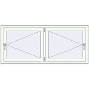 REHAU OPTIMUM EURO-DESIGN 70 1600x700 mm RAL 9016 Traffic white two-sided