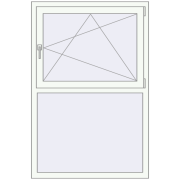 REHAU OPTIMUM EURO-DESIGN 70 1000x1500 mm RAL 9016 Traffic white two-sided