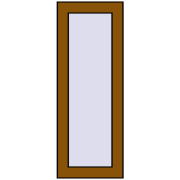 Okna skrzydłowe 300x800 mm REHAU OPTIMUM EURO-DESIGN 70 GOLDEN OAK dwustronny