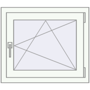 REHAU OPTIMUM EURO-DESIGN 70 700x550 mm RAL 9016 Traffic white two-sided