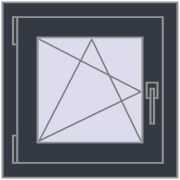 REHAU OPTIMUM EURO-DESIGN 70 500x530 mm ANTHRACITE_GREY_STRUKTURAL dwustronny REHAU OPTIMUM EURO-DESIGN 70 500x530 mm ANTHRACITE_GREY_STRUKTURAL dwustronny