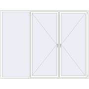 REHAU ENERGY-SAVING SYNEGO MD 3000x2340 mm RAL 9016 Traffic white two-sided