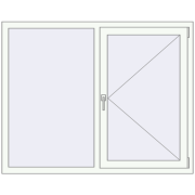 REHAU OPTIMUM EURO-DESIGN 70 1460x1160 mm RAL 9016 Traffic white two-sided