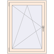 REHAU OPTIMUM EURO-DESIGN 70 850x1150 mm CREAME_WHITE_50L-2 two-sided