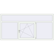 REHAU OPTIMUM EURO-DESIGN 70 2350x1150 mm RAL 9016 Traffic white two-sided