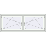 REHAU ENERGY-SAVING SYNEGO MD 1680x635 mm RAL 9016 Traffic white dwustronny